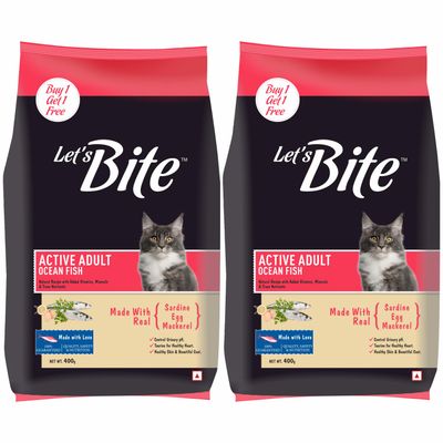 Let'S Bite Active Adult Dry Cat Food - Ocean Fish (Buy 1 Get 1 Free)